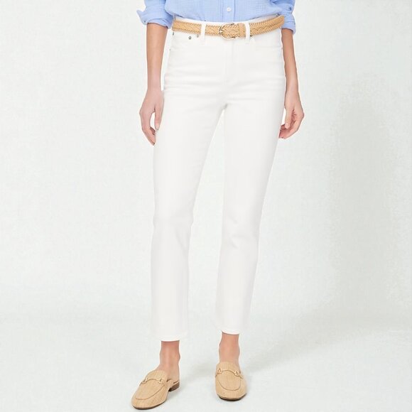 J. Crew Essential straight white jean in all-day stretch Size 31 - Picture 1 of 11